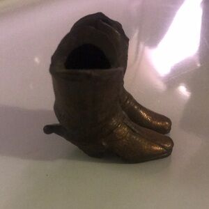 Bronze Cowboy Boot Figurine
